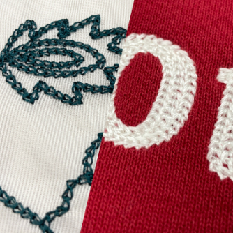 チェーン風刺繍